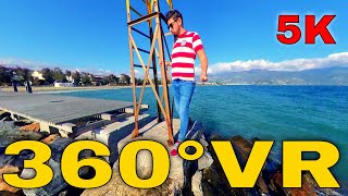 360° VR Alikes Beach Paralia Alikes Nees Pagases Visit Greece Volos Area 5K 3D Virtual Reality HD 4K