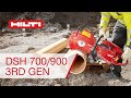 NEW Hilti Petrol Saws DSH 700/900 3rd Gen