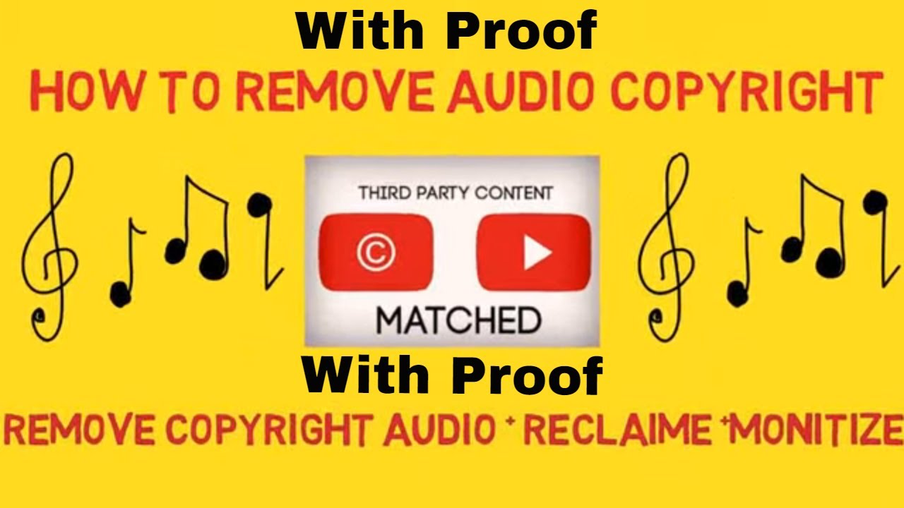 How To Remove Audio Copyright Claims On Youtube | Remove Audio Visual ...