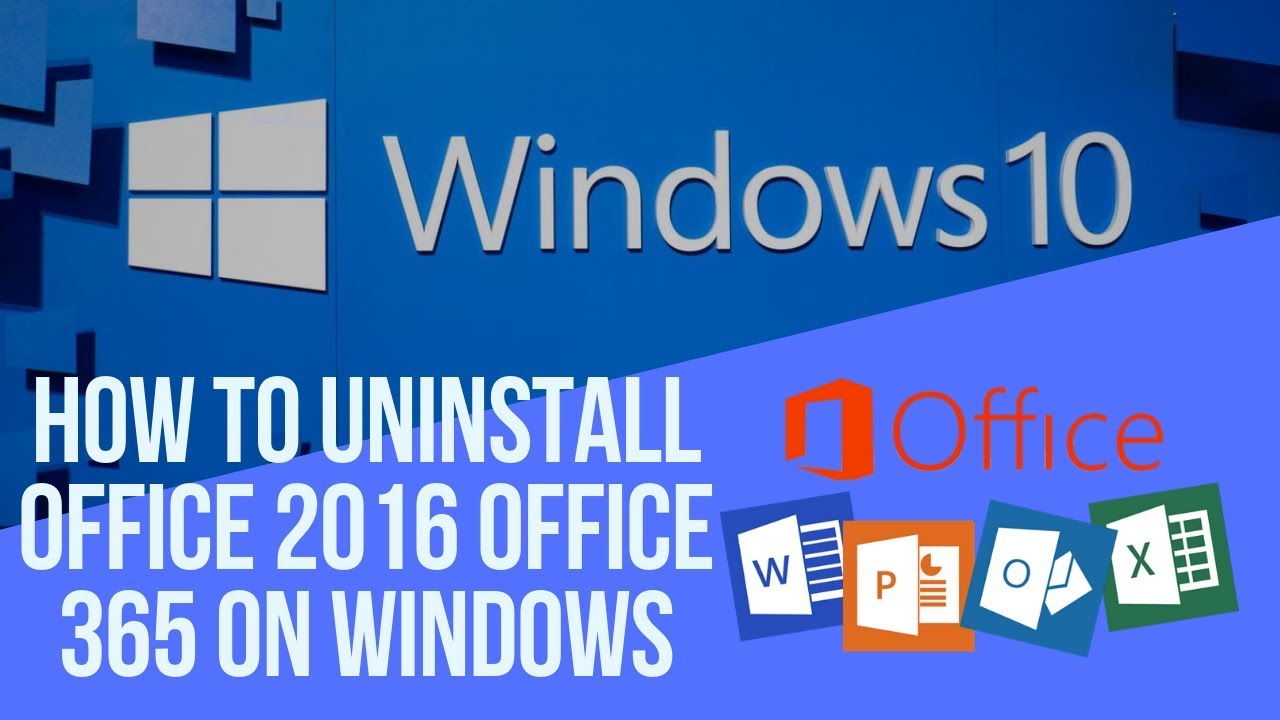 How To Uninstall Office 365 On Windows 10 - YouTube