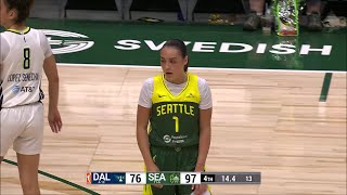 Nika Muhl FINALLY Checks In Game, Plays Final 2:45 of Seattle Storm vs Dallas Wings WNBA