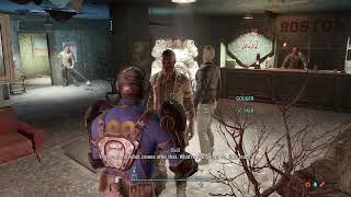 Fo4 Heavy equipment Travis Miles for Bar fight.