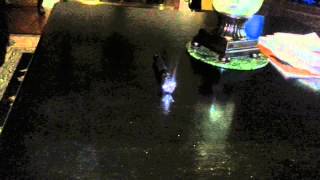 Ghost communicates with a flashlight.