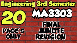 MA3303|Important questions|Probability and Complex Function|Final Minute Revision|Engineering king|