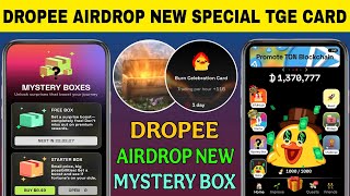 DROPEE OPEN FREE MYSTERY BOX 📦 | DROPEE AIRDROP COLLECT ACHIEVEMENT NEW UPDATES