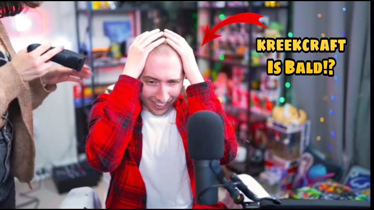 Kreekcraft Is Finaly Bald!! The Moment Kreekcraft Became Bald. - YouTube