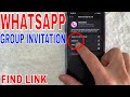 ✅ How To Find WhatsApp Group Invitation Link 🔴