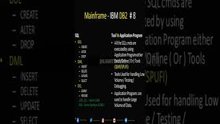 SQl, Tool Vs Application Program #mainframes #kumaritchannel