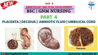 Part 4 | Placenta| decidua | Amniotic fluid | Umbilicalcord | Embryology \u0026 fetal development lecture