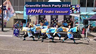 Granville Block Party 2024 | Appare Yosakoi Vancouver | Granville Street