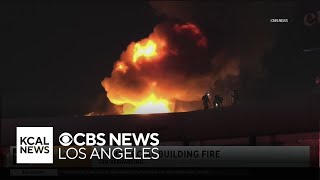 Commercial building in San Bernardino destroyed by fire