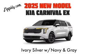 2025 Kia Carnival EX - Ivory Silver / Navy \u0026 Gray - $42,360 MSRP