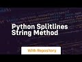 Python splitlines string method