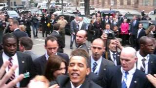 arrivée de Barack Obama Strasbourg