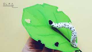 움직이는 애벌레 만들기/ 미술 놀이/ 미술 장난감/ How to make a moving caterpillar toy