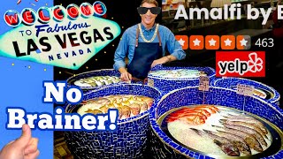 Best of Vegas: Amalfi by Bobby Flay at Caesars Palace | Italian Seafood \u0026 Steak Vegas Vlog