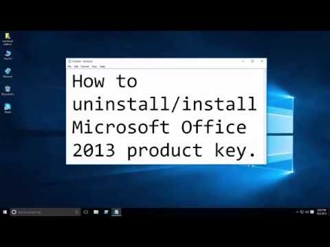 How to uninstall/install MS Office 2013 product key How to uninstall/install MS Office 2013 product key