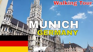 Walking tour in MUNICH, Germany 4K 60fps UHD