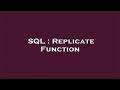 Replicate Function in MS SQL---@Wright-SQL