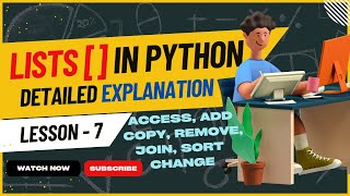 List in Python | Python for Beginner | Add Remove Change Access Sort List Items | Python Tutorial