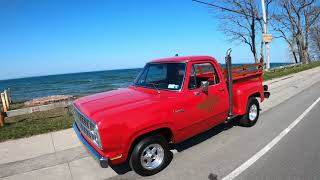 79 Lil Red Express first start from winter storage muscle truck d150 d100 dodge truck spring dustoff