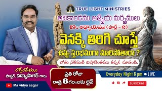 ఉప్పు స్తంభం మర్మము //  daily  live | pastor vidya sagar