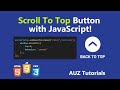 How to Create a Scroll to Top Button ⬆️ Using Only HTML, CSS & JavaScript | Beginner Project