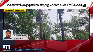 മരച്ചില്ല കോതാന്‍ കയറിയയാള്‍ക്ക് ശാരീരികാസ്വാസ്ഥ്യം; അതിസാഹസികമായി രക്ഷപെടുത്തി | Thodupuzha