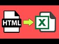 How to export HTML table to Excel