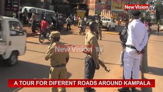 A tour for different roads in Kampala