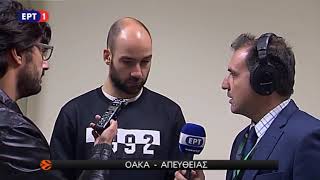 Παναθηναϊκός - Ολυμπιακός 77-79 8η Αγωνιστική Euroleague Δηλώσεις Βασίλη Σπανούλη. (18/11/2016)