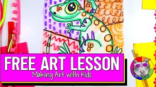 The Making Art with Kids Challenge: FREE ART LESSON for Teachers or Homeschool Parents!