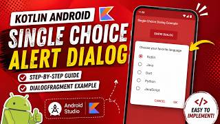 ANDROID - SINGLE CHOICE ALERT DIALOG TUTORIAL IN KOTLIN