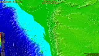 Mumbai, India, sea level rise -135 - 65 m