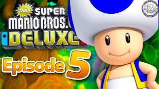 New Super Mario Bros. U Deluxe Gameplay Walkthrough - Episode 5 - Soda Jungle 100%! Blue Toad!