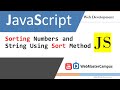 JavaScript sorting numbers and string using sort method