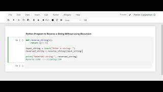 Day 69: Python Program to Reverse a String Without using Recursion