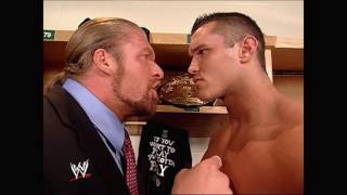 Triple H Gives Randy Orton A Pep Talk Raw Aug 16 2004