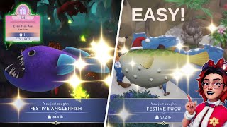 EASILY CATCH FESTIVE FUGU AND ANGLERFISH! | disney dreamlight valley