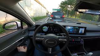 현대 쏘나타 디 엣지 스마트스트림 가솔린 1.6 터보 1인칭 주행 (2024 Hyundai Sonata Smartstream G1.6T POV Test Drive)