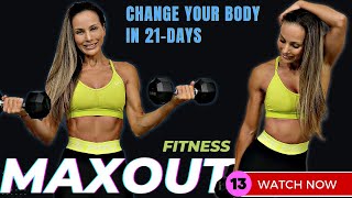 REAL KILLER HIIT STRENGTH Workout with Weights (total body + ABS finisher) | 21-Day MAXOUT Challenge