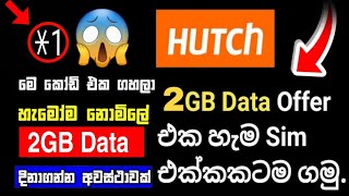 ඕනෑම HUTCH SIM  එකකට 2GB DATA Free😱 hutch free data 2025 ✅ hutch free data code 🤑2025🚀