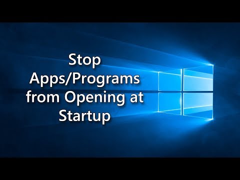 Stop Apps from Opening on Startup Windows 10