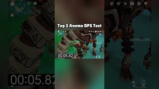 Top 3 Anemo DPS Test #genshin #genshinimpact #genshintips