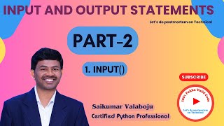 17.Understanding input() in Python-2 | Python Basics Explained