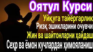 Ұйқыға дайындықРизық есіктерін ашуЖындар мен шайтанды қууСиқыр мен жаман күштерден қорғау