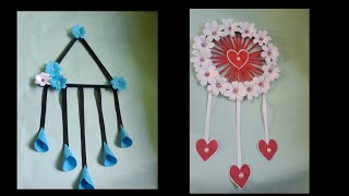 2 unique wall hanging ideas for home decoration.wall hanging craft.wall mate. outof waste meterials