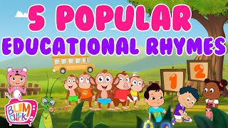 5 Popular Educational Rhymes For Kids | Best Educational Songs For Toddlers | Bumcheek TV