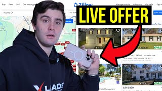 Watch Me Make Lowball Offers Real Estate Agents (LIVE CALL)