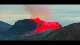 Eruption of the Geldingadalir Volcano near Fagradalsfjall on the Reykjanes Peninsula in Iceland 2021